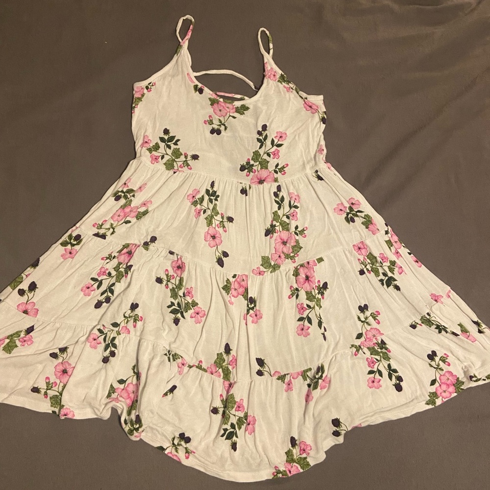 Forever 21 White Floral Dress - S